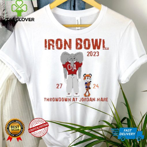 Iron Bowl 2023 Crimson Tiger 27 – 24 throwdown at jordan hare T hoodie, sweater, longsleeve, shirt v-neck, t-shirt