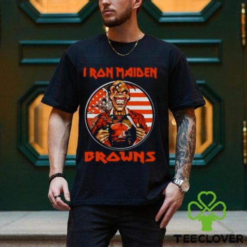 Iron Maiden Cleveland Browns USA Flag Shirt