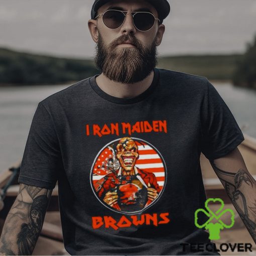 Iron Maiden Cleveland Browns USA Flag Shirt