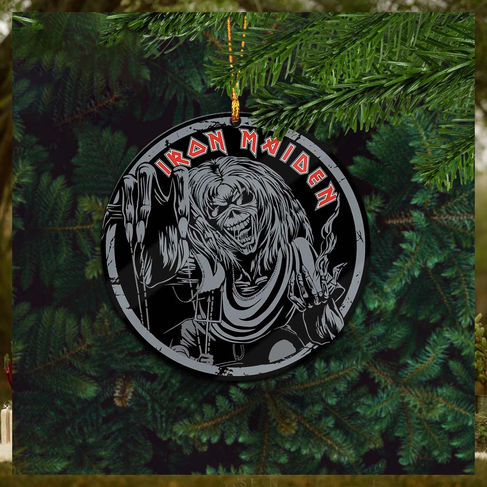 Iron Maiden Number Of The Beast Holiday Gifts Christmas Tree Ornament Iron Maiden Number Of The Beast Holiday Gifts Christmas Tree Ornament