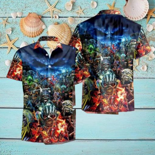 Iron Maiden This Time It Is War 2024 Summer Trend Fan Gifts Hawaiian Shirt