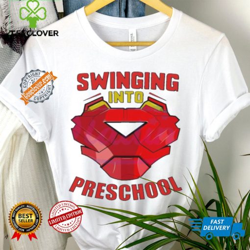 Iron man swinging into preschool hoodie, sweater, longsleeve, shirt v-neck, t-shirt