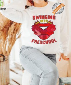 Iron man swinging into preschool hoodie, sweater, longsleeve, shirt v-neck, t-shirt