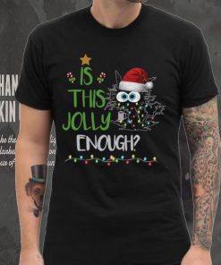 Is This Jolly Enough Vintage T Shirt Cat Christmas Shirt Cat Shirt