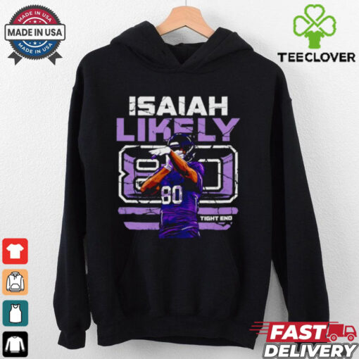 Isaiah Likely 80 Baltimore Ravens Football tight end shirt