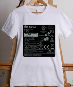 Isg Ac Adaptor 12V Ul Electronic Labels Shirt