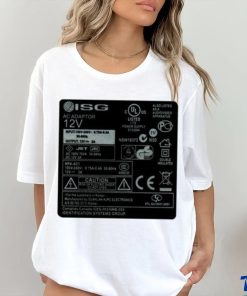 Isg Ac Adaptor 12V Ul Electronic Labels Shirt
