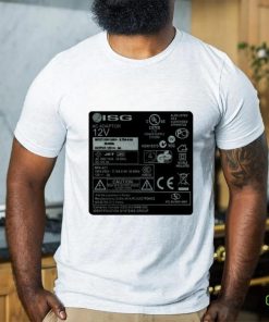 Isg Ac Adaptor 12V Ul Electronic Labels Shirt
