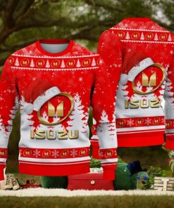 Isuzu Logo Wearing Santa Hat Christmas Gift Ugly Christmas Sweater Christmas Gift Ideas