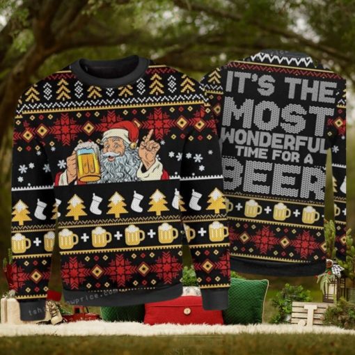 It Is The Most Wonderful Time For Beer Christmas Ugly Sweater Party
