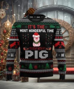 It Is The Most Wonderful Time To Stay With My Pig Ugly Christmas Sweater Impressive Gift For Men And Women