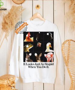 It looks just as stupid when you do it Trump ear Bandage shirt