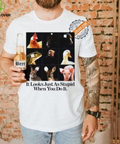 It looks just as stupid when you do it Trump ear Bandage shirt