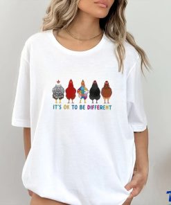 ItS Ok To Be Different Cute Chickens Autism Awareness Shirt