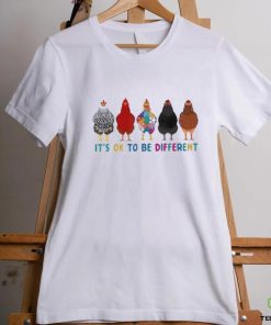 ItS Ok To Be Different Cute Chickens Autism Awareness Shirt