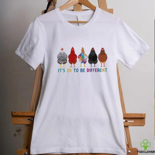 ItS Ok To Be Different Cute Chickens Autism Awareness Shirt