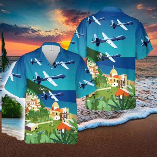 Italian Air Force MQ 9A Hawaiian Shirt Gift For Holidays Beach