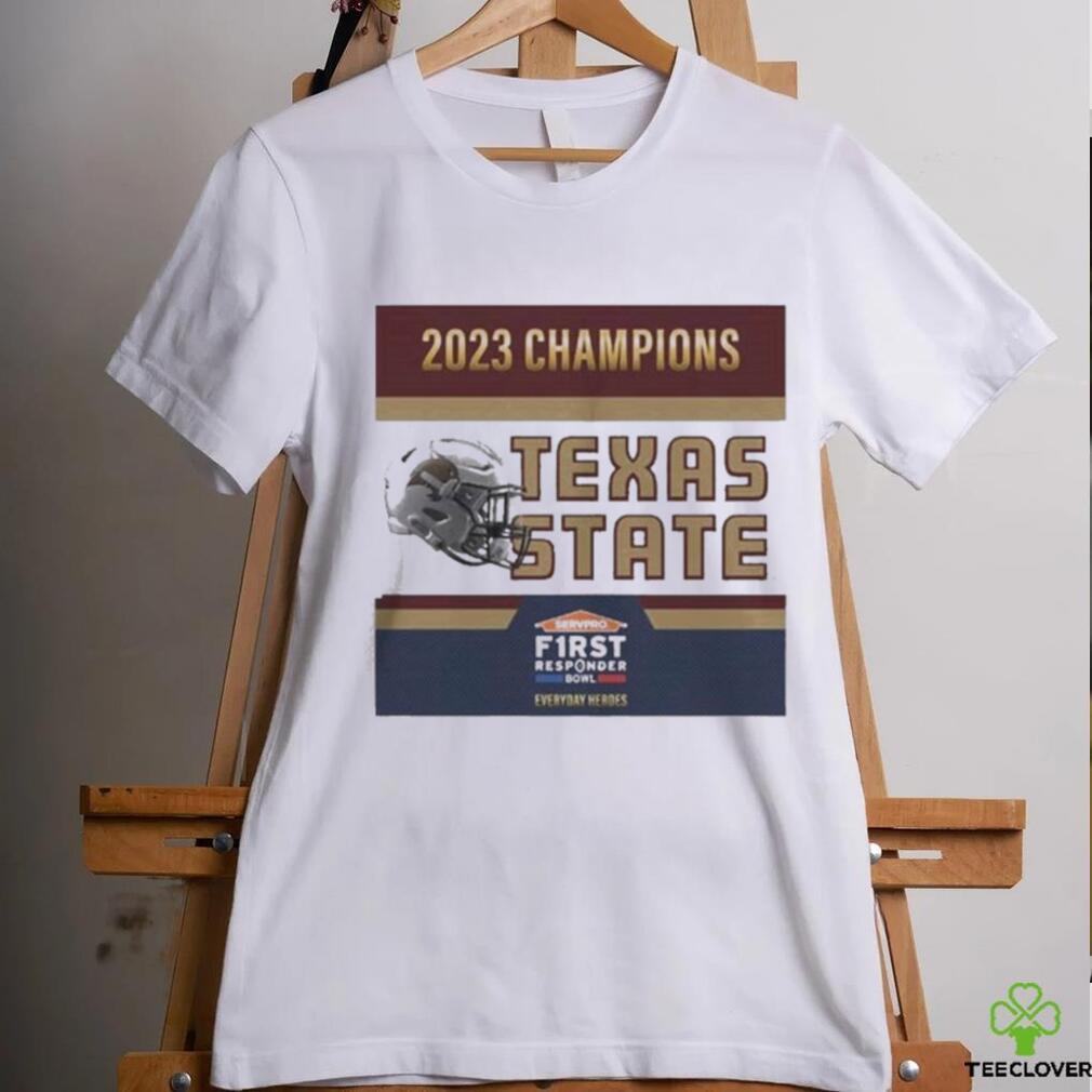 Texas State Bobcats Football Are 2023 First Responder Bowl Champions Shirt Texas State Bobcats Football Are 2023 First Responder Bowl Champions Shirt