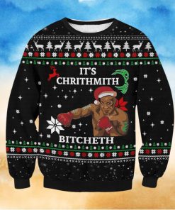 It’s Chrithmith Bitcheth Mike Tyson 3D Printed Ugly Christmas Sweater