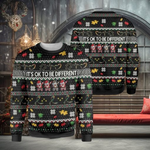 Its Ok To Be Different Autism Ugly Sweater For Christmas