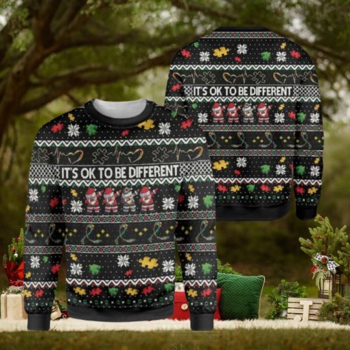 Its Ok To Be Different Autism Ugly Sweater For Christmas