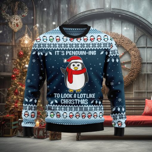 It’s Penguin Ing Christmas Ugly Christmas Sweater Funny Family Sweater Gifts