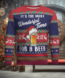 It’s The Most Wonderful Time For A Beer Christmas Jumper Sweater 1 It’s The Most Wonderful Time For A Beer Christmas Jumper Sweater