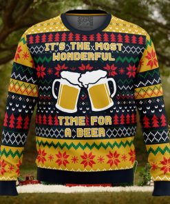 It’s The Most Wonderful Time For A Beer Parody Ugly Christmas Sweater