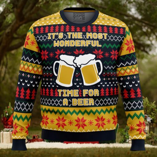 It’s The Most Wonderful Time For A Beer Parody Ugly Christmas Sweater