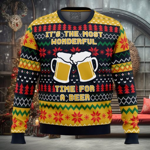 It’s The Most Wonderful Time For A Beer Parody Ugly Christmas Sweater