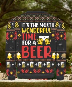 It’s The Most Wonderful Time For A Beer With Santa Claus Ugly Sweater Gift