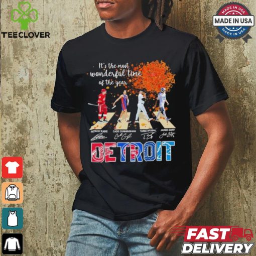 It’s The Most Wonderful Time Of The Year Detroit Sports Team Abbey Road signatures Shirt