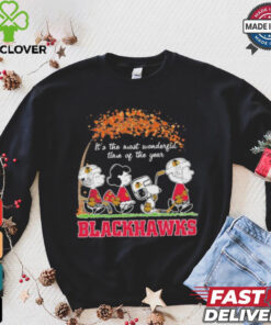 It’s The Most Wonderful Time Of The Year Peanuts Characters X Chicago Blackhawks Shirt