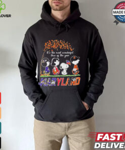 It’s The Most Wonderful Time Of The Year Peanuts Characters X Maryland Sports Teams Shirt