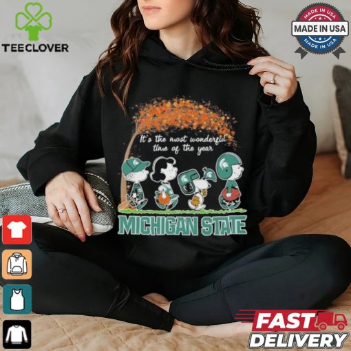 It’s The Most Wonderful Time Of The Year Peanuts Characters X Michigan State Spartans Shirt