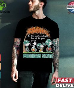 It’s The Most Wonderful Time Of The Year Peanuts Characters X Michigan State Spartans Shirt