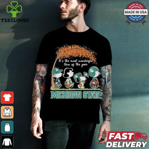 It’s The Most Wonderful Time Of The Year Peanuts Characters X Michigan State Spartans Shirt