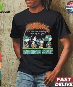 It’s The Most Wonderful Time Of The Year Peanuts Characters X Michigan State Spartans Shirt