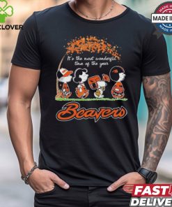 It’s The Most Wonderful Time Of The Year Peanuts Characters X Oregon State Beavers Shirt