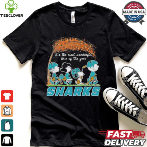 It’s The Most Wonderful Time Of The Year Peanuts Characters X San Jose Sharks Shirt