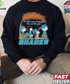 It’s The Most Wonderful Time Of The Year Peanuts Characters X San Jose Sharks Shirt