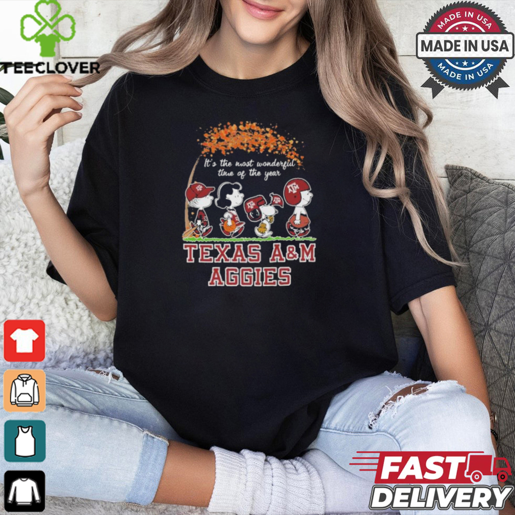 It’s The Most Wonderful Time Of The Year Peanuts Characters X Texas A&M Aggies Shirt It’s The Most Wonderful Time Of The Year Peanuts Characters X Texas A&M Aggies Shirt