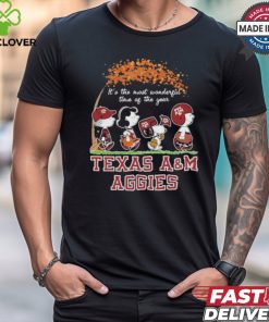 It’s The Most Wonderful Time Of The Year Peanuts Characters X Texas A&M Aggies Shirt