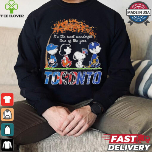 It’s The Most Wonderful Time Of The Year Peanuts Characters X Toronto Sports Teams Shirt