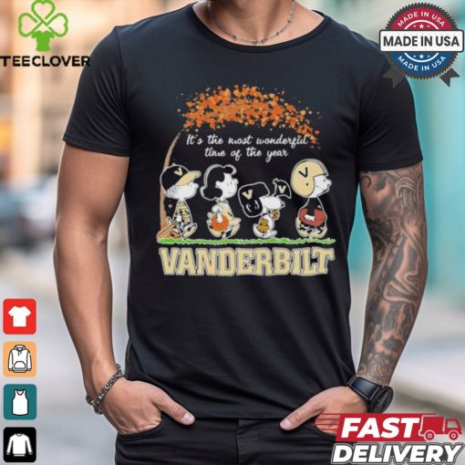 It’s The Most Wonderful Time Of The Year Peanuts Characters X Vanderbilt Commodores Shirt