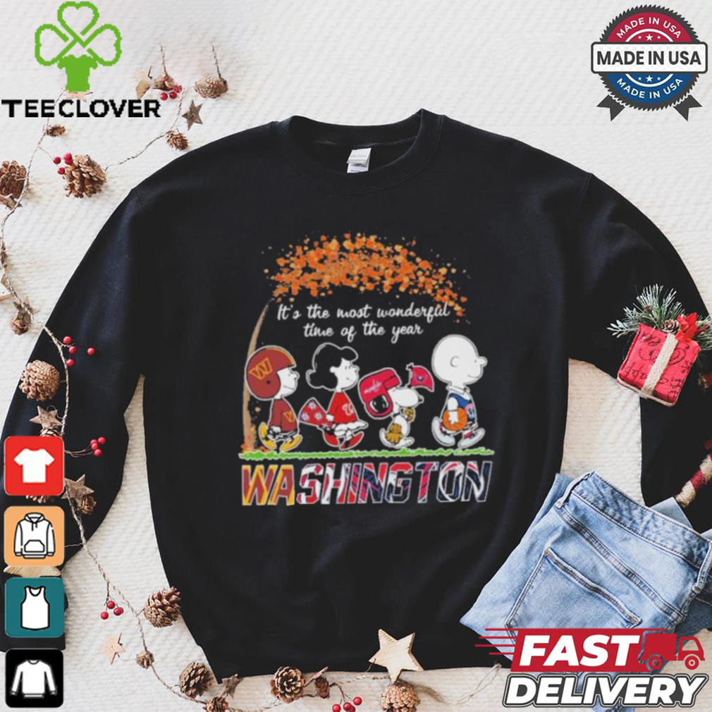 It’s The Most Wonderful Time Of The Year Peanuts Characters X Washington Sports Teams Shirt It’s The Most Wonderful Time Of The Year Peanuts Characters X Washington Sports Teams Shirt