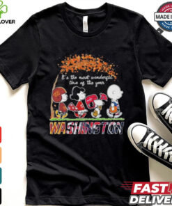 It’s The Most Wonderful Time Of The Year Peanuts Characters X Washington Sports Teams Shirt