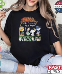 It’s The Most Wonderful Time Of The Year Peanuts Characters X Wisconsin Sports Teams Shirt