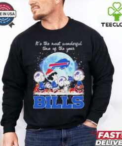It’s The Most Wonderful Time Of The Years Peanuts Characters X Buffalo Bills Merry Christmas Shirt