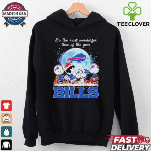 It’s The Most Wonderful Time Of The Years Peanuts Characters X Buffalo Bills Merry Christmas Shirt